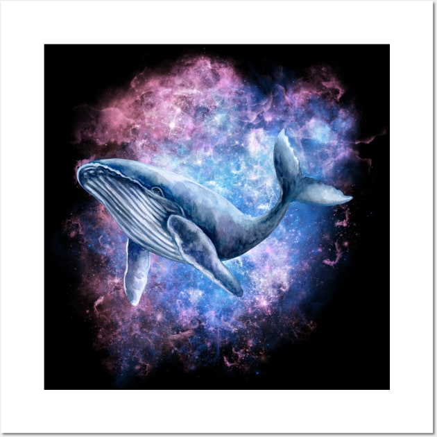 Space Whale Wall Art by Zero Pixel